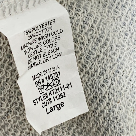 Cold Shoulder Sweatshirt made in USA - Picture 9 of 9